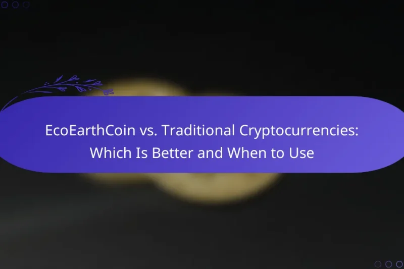 EcoEarthCoin vs. Traditional Cryptocurrencies: Which Is Better and When to Use